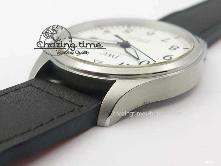 MIROTIME 0310 Mark XVIII IW327002 SS Mk Maker Best Edition White Dial On Black Leather Strap A SunProtective 7298